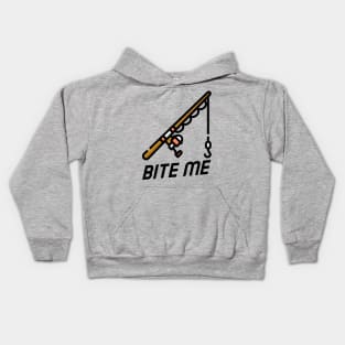 Bite Me Fishing Rod Kids Hoodie